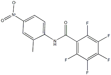 2,3,4,5,6-pentafluoro-N-{4-nitro-2-methylphenyl}benzamide Struktur