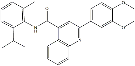 2-(3,4-dimethoxyphenyl)-N-(2-isopropyl-6-methylphenyl)-4-quinolinecarboxamide Struktur