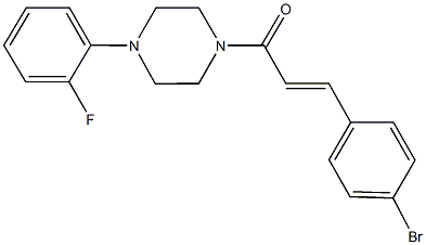 1-[3-(4-bromophenyl)acryloyl]-4-(2-fluorophenyl)piperazine Struktur