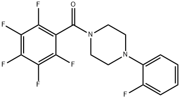 1-(2-fluorophenyl)-4-(2,3,4,5,6-pentafluorobenzoyl)piperazine Struktur