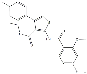 ethyl 2-[(2,4-dimethoxybenzoyl)amino]-4-(4-fluorophenyl)-3-thiophenecarboxylate Struktur