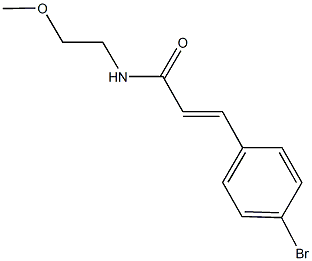 3-(4-bromophenyl)-N-(2-methoxyethyl)acrylamide Struktur