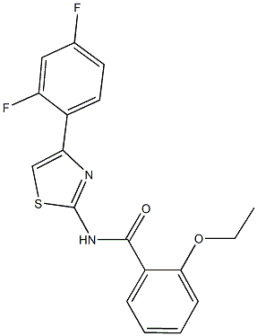 N-[4-(2,4-difluorophenyl)-1,3-thiazol-2-yl]-2-ethoxybenzamide Struktur