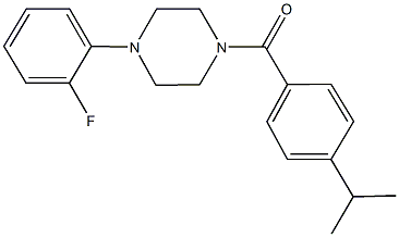 1-(2-fluorophenyl)-4-(4-isopropylbenzoyl)piperazine Struktur