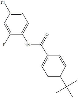 4-tert-butyl-N-(4-chloro-2-fluorophenyl)benzamide Struktur