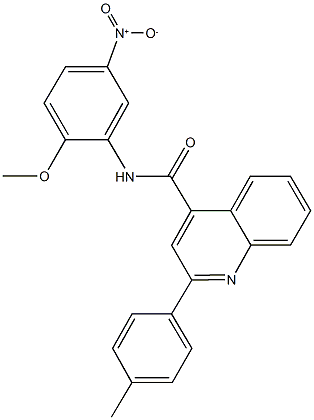 N-{5-nitro-2-methoxyphenyl}-2-(4-methylphenyl)-4-quinolinecarboxamide Struktur