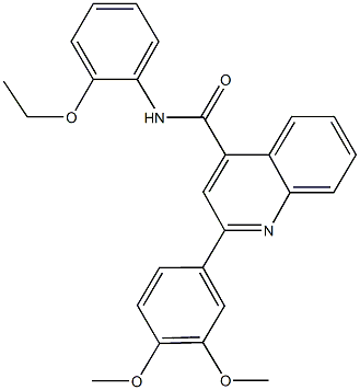 2-(3,4-dimethoxyphenyl)-N-(2-ethoxyphenyl)-4-quinolinecarboxamide Struktur