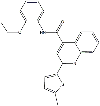 N-(2-ethoxyphenyl)-2-(5-methyl-2-thienyl)-4-quinolinecarboxamide Struktur