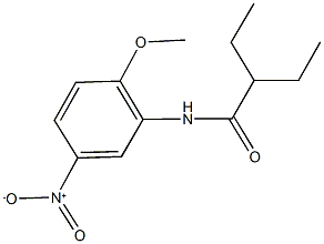 2-ethyl-N-{5-nitro-2-methoxyphenyl}butanamide Struktur