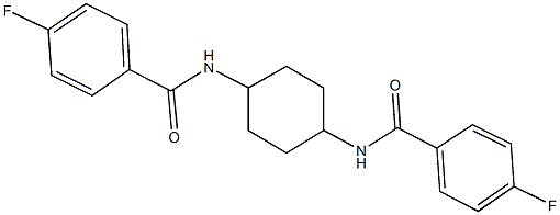 4-fluoro-N-{4-[(4-fluorobenzoyl)amino]cyclohexyl}benzamide Struktur