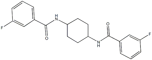 3-fluoro-N-{4-[(3-fluorobenzoyl)amino]cyclohexyl}benzamide Struktur