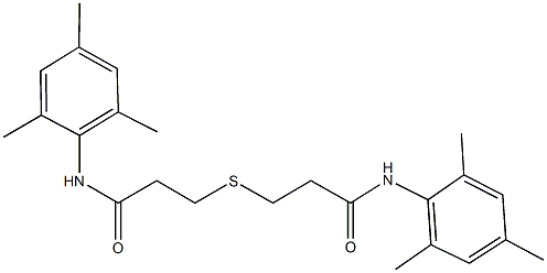 N-mesityl-3-{[3-(mesitylamino)-3-oxopropyl]sulfanyl}propanamide Struktur