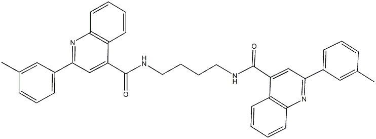 2-(3-methylphenyl)-N-[4-({[2-(3-methylphenyl)-4-quinolinyl]carbonyl}amino)butyl]-4-quinolinecarboxamide Struktur