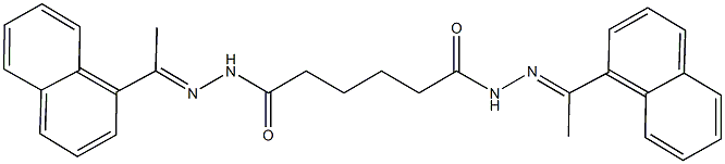 N'~1~,N'~6~-bis[1-(1-naphthyl)ethylidene]hexanedihydrazide Struktur