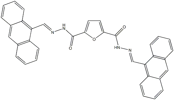 N'~2~,N'~5~-bis(9-anthrylmethylene)-2,5-furandicarbohydrazide Struktur