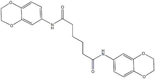 N~1~,N~6~-di(2,3-dihydro-1,4-benzodioxin-6-yl)hexanediamide Struktur