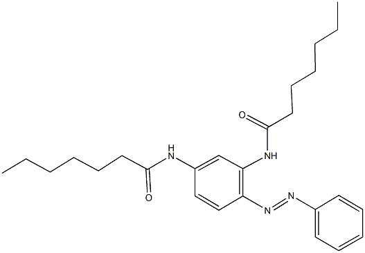 N-[3-(heptanoylamino)-4-(phenyldiazenyl)phenyl]heptanamide Struktur