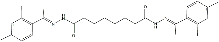 N'~1~,N'~8~-bis[1-(2,4-dimethylphenyl)ethylidene]octanedihydrazide Struktur