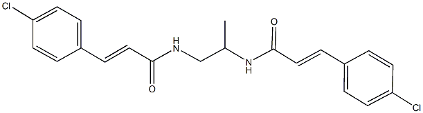 3-(4-chlorophenyl)-N-(2-{[3-(4-chlorophenyl)acryloyl]amino}-1-methylethyl)acrylamide Struktur