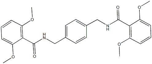 N-(4-{[(2,6-dimethoxybenzoyl)amino]methyl}benzyl)-2,6-dimethoxybenzamide Struktur