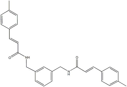 3-(4-methylphenyl)-N-[3-({[3-(4-methylphenyl)acryloyl]amino}methyl)benzyl]acrylamide Struktur