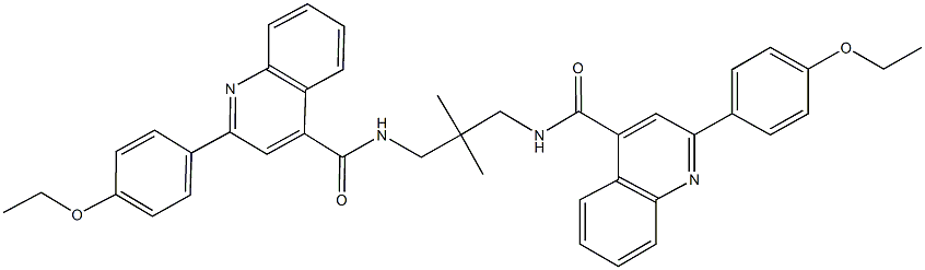 2-(4-ethoxyphenyl)-N-[3-({[2-(4-ethoxyphenyl)-4-quinolinyl]carbonyl}amino)-2,2-dimethylpropyl]-4-quinolinecarboxamide Struktur