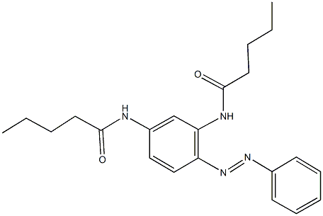 N-[3-(pentanoylamino)-4-(phenyldiazenyl)phenyl]pentanamide Struktur