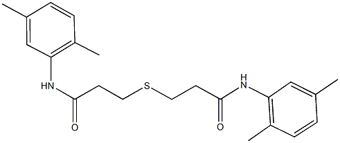 3-{[3-(2,5-dimethylanilino)-3-oxopropyl]sulfanyl}-N-(2,5-dimethylphenyl)propanamide Struktur