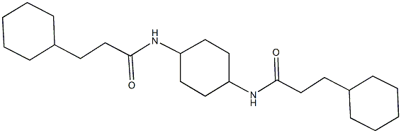 3-cyclohexyl-N-{4-[(3-cyclohexylpropanoyl)amino]cyclohexyl}propanamide Struktur