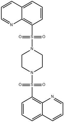 8-{[4-(8-quinolinylsulfonyl)-1-piperazinyl]sulfonyl}quinoline Struktur