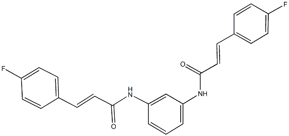 3-(4-fluorophenyl)-N-(3-{[3-(4-fluorophenyl)acryloyl]amino}phenyl)acrylamide Struktur