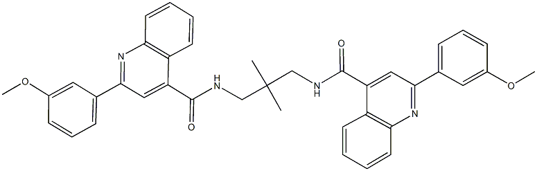 2-(3-methoxyphenyl)-N-[3-({[2-(3-methoxyphenyl)-4-quinolinyl]carbonyl}amino)-2,2-dimethylpropyl]-4-quinolinecarboxamide Struktur