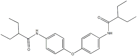 2-ethyl-N-(4-{4-[(2-ethylbutanoyl)amino]phenoxy}phenyl)butanamide Struktur