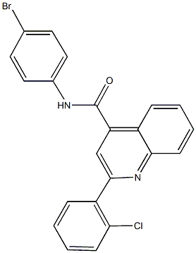 N-(4-bromophenyl)-2-(2-chlorophenyl)-4-quinolinecarboxamide Struktur