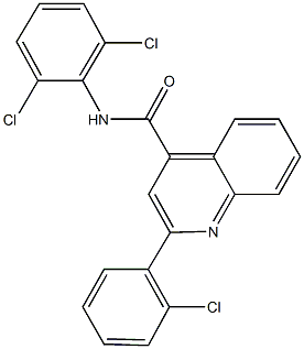 2-(2-chlorophenyl)-N-(2,6-dichlorophenyl)-4-quinolinecarboxamide Struktur