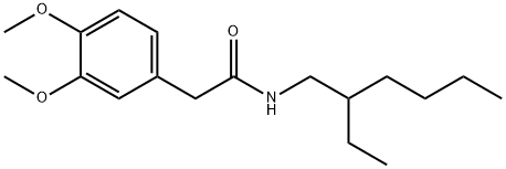 2-(3,4-dimethoxyphenyl)-N-(2-ethylhexyl)acetamide Struktur