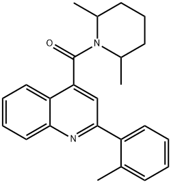 4-[(2,6-dimethyl-1-piperidinyl)carbonyl]-2-(2-methylphenyl)quinoline Struktur