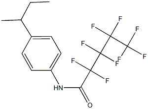 N-(4-sec-butylphenyl)-2,2,3,3,4,4,5,5,5-nonafluoropentanamide Struktur