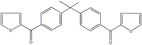 (4-{1-[4-(2-furoyl)phenyl]-1-methylethyl}phenyl)(2-furyl)methanone Struktur