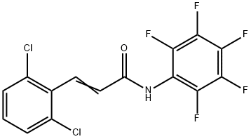 3-(2,6-dichlorophenyl)-N-(2,3,4,5,6-pentafluorophenyl)acrylamide Struktur