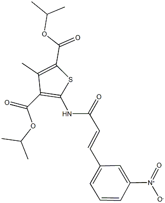 diisopropyl 5-[(3-{3-nitrophenyl}acryloyl)amino]-3-methyl-2,4-thiophenedicarboxylate Struktur