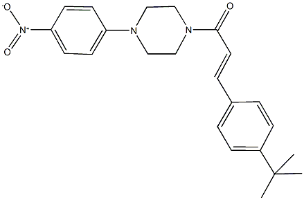 1-[3-(4-tert-butylphenyl)acryloyl]-4-{4-nitrophenyl}piperazine Struktur