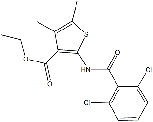 ethyl 2-[(2,6-dichlorobenzoyl)amino]-4,5-dimethyl-3-thiophenecarboxylate Struktur