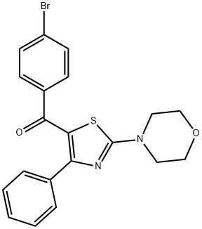 (4-bromophenyl)[2-(4-morpholinyl)-4-phenyl-1,3-thiazol-5-yl]methanone Struktur