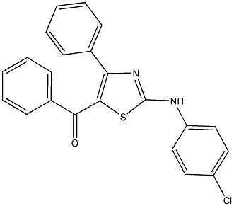 [2-(4-chloroanilino)-4-phenyl-1,3-thiazol-5-yl](phenyl)methanone Struktur