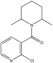 1-[(2-chloro-3-pyridinyl)carbonyl]-2,6-dimethylpiperidine Struktur