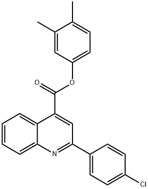 3,4-dimethylphenyl 2-(4-chlorophenyl)-4-quinolinecarboxylate Struktur