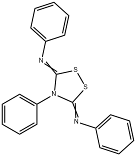 N-phenyl-N-[4-phenyl-5-(phenylimino)-1,2,4-dithiazolidin-3-ylidene]amine Struktur