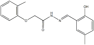 N'-(2-hydroxy-5-methylbenzylidene)-2-(2-methylphenoxy)acetohydrazide Struktur