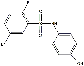 2,5-dibromo-N-(4-hydroxyphenyl)benzenesulfonamide Struktur